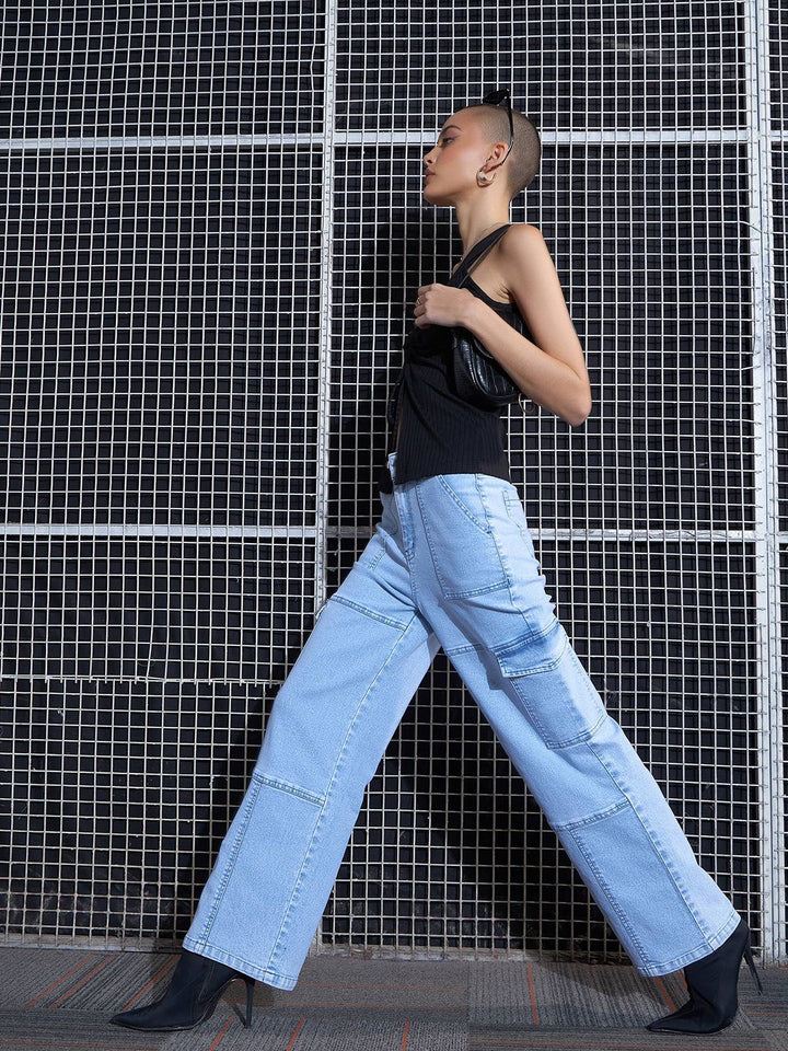 SASSAFRAS Black Lace-Up Crop Top