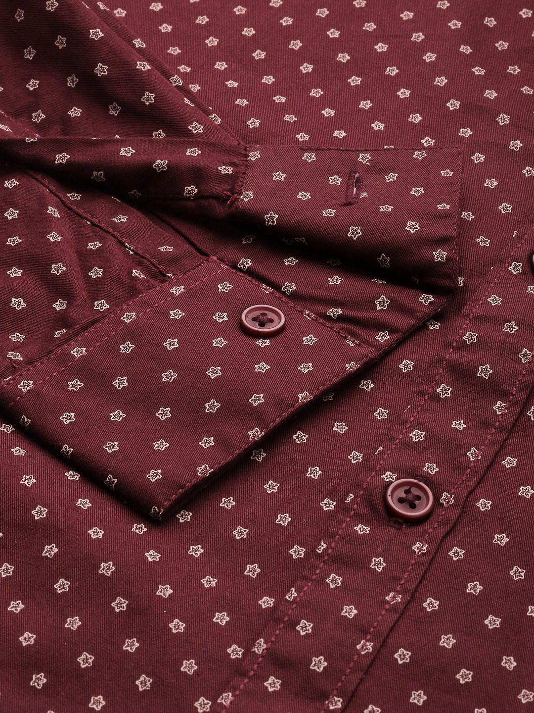 SPYKAR Pure Cotton Slim Fit Floral Opaque Printed Casual Shirt