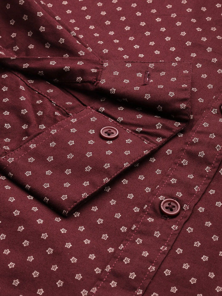 SPYKAR Pure Cotton Slim Fit Floral Opaque Printed Casual Shirt