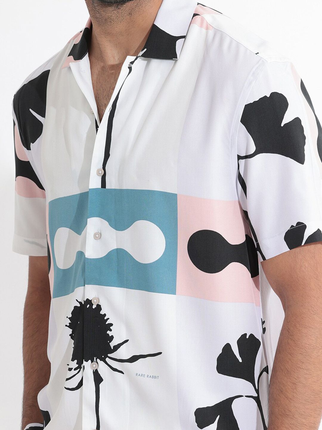 RARE RABBIT Men Ansel Slim Fit Abstract Printed Shirt