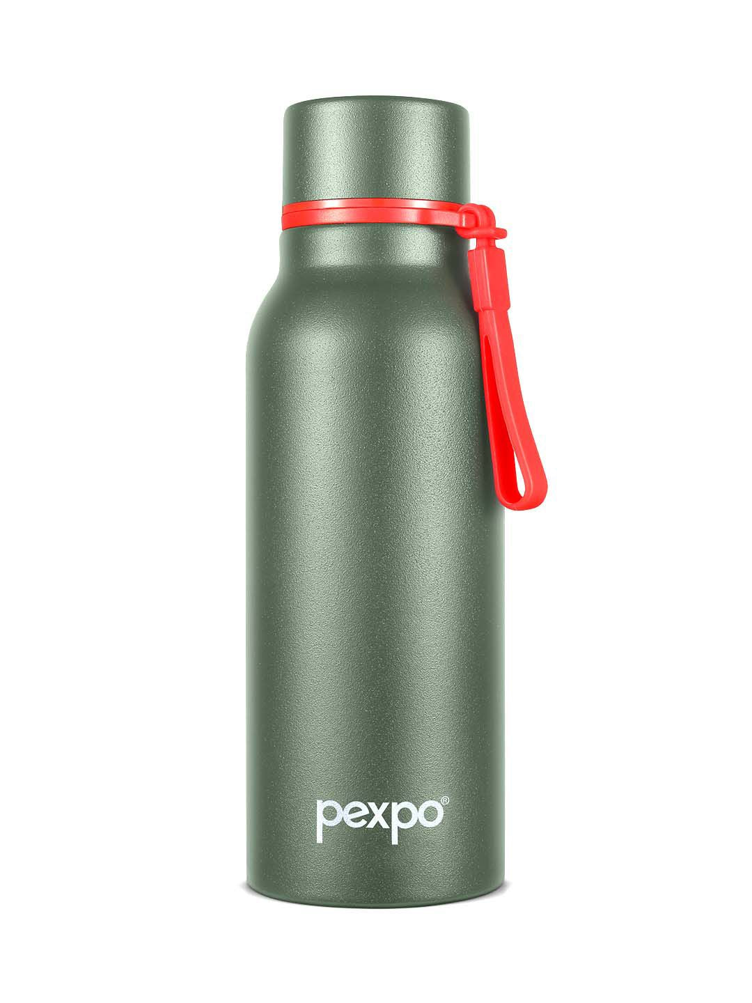Pexpo Bosco Green Double wall Thermosteel Hot & Cold Green Insulated Water Bottle 600ml
