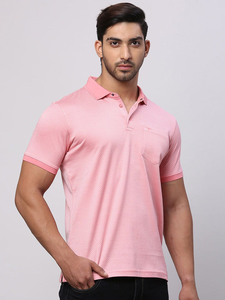 Park Avenue Men Polo Collar Pockets Slim Fit T-shirt