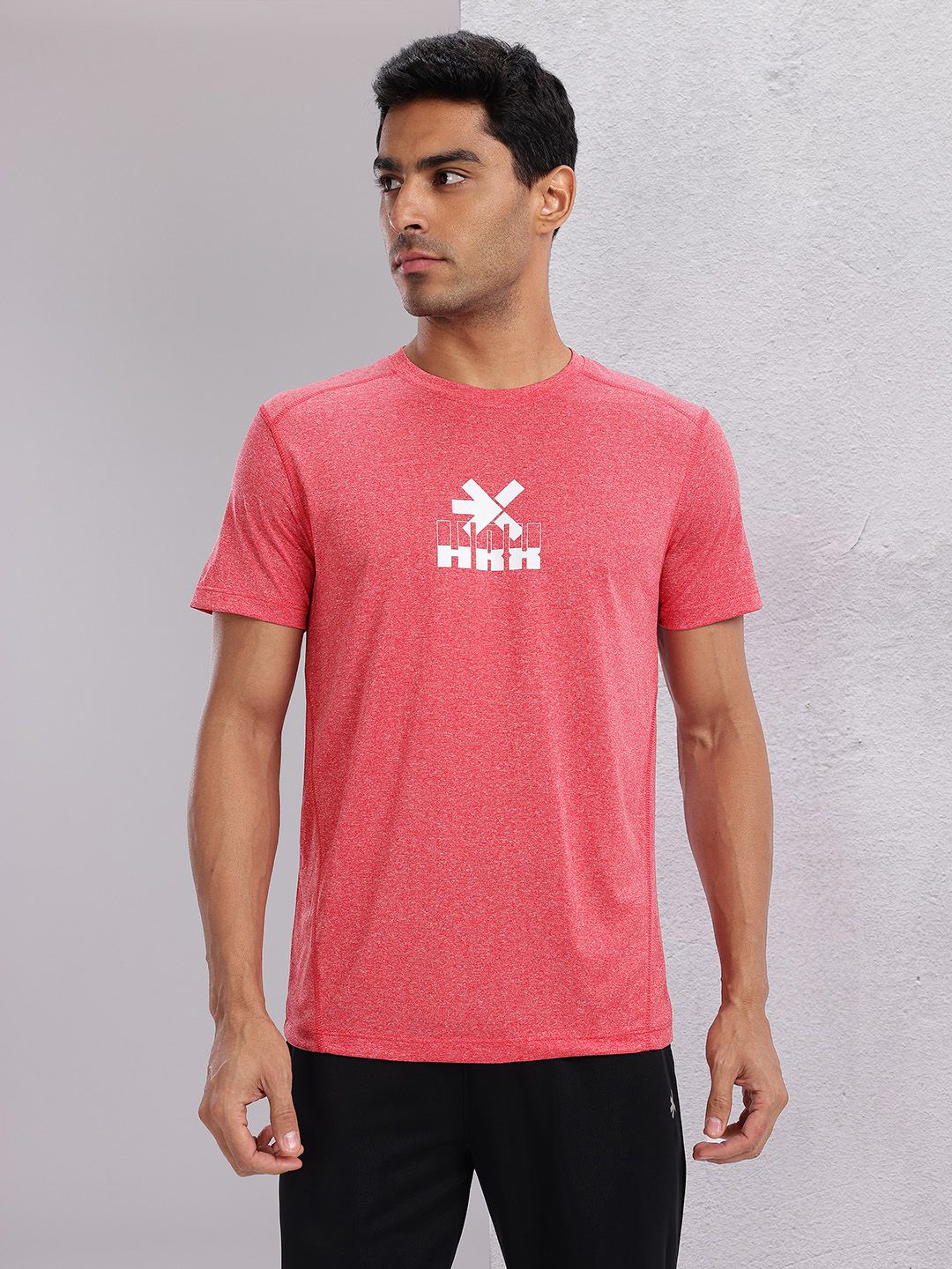 HRX by Hrithik Roshan Men Brand Logo Printed Rapid-Dry Training T-shirt