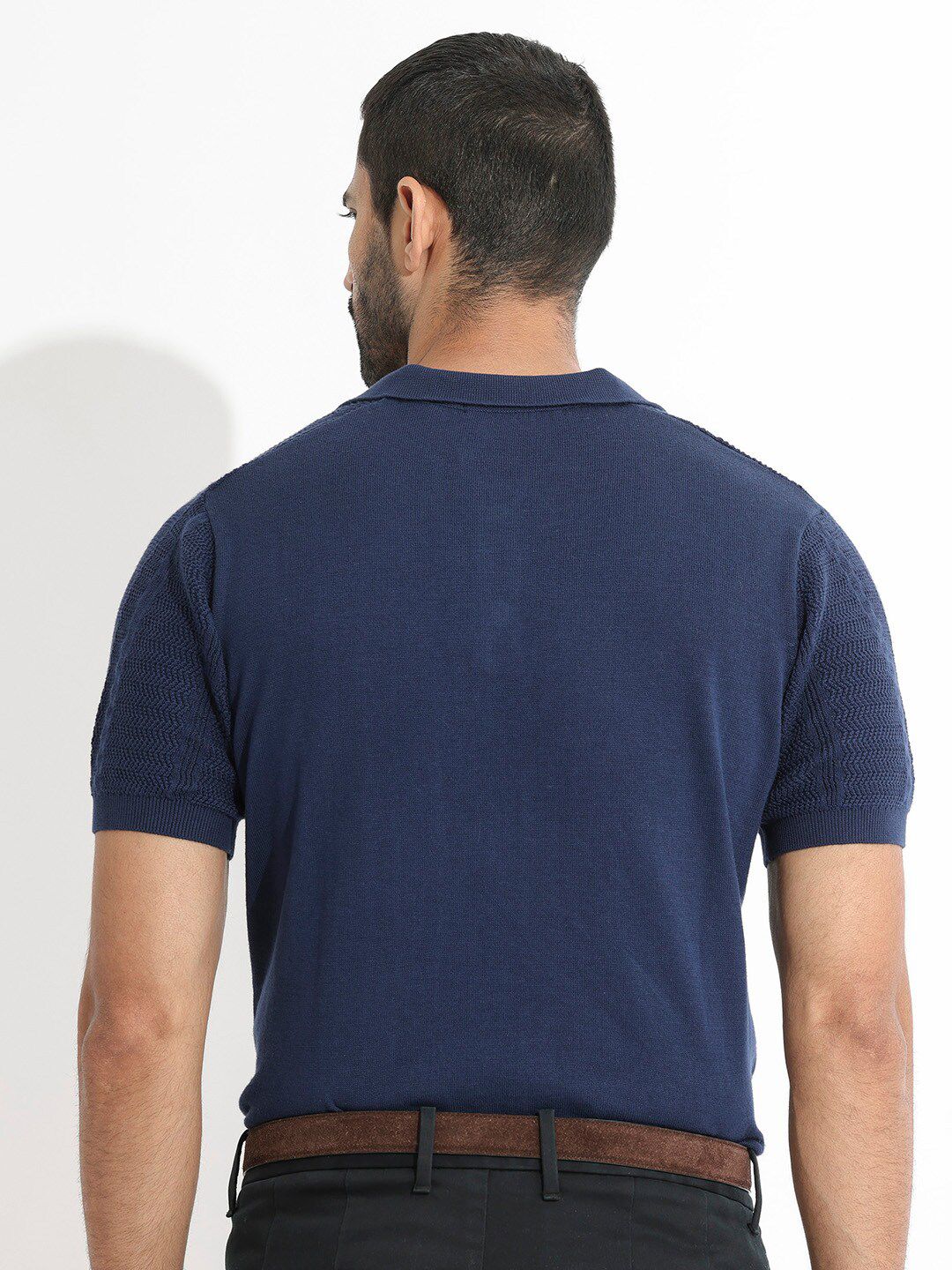 RARE RABBIT Men Mesk Polo Collar Slim Fit Cotton T-Shirt