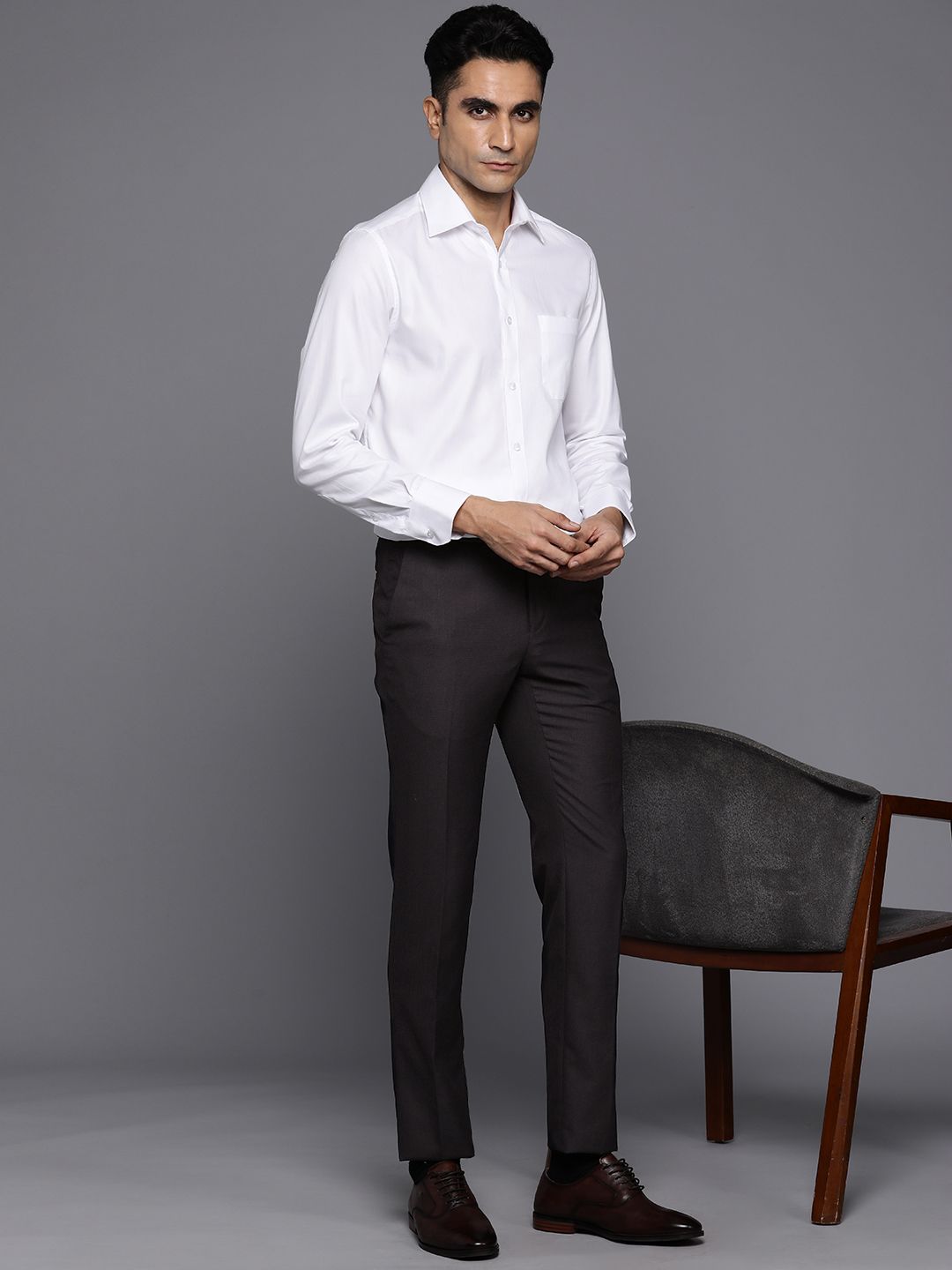 Raymond Men Slim Fit Formal Trousers