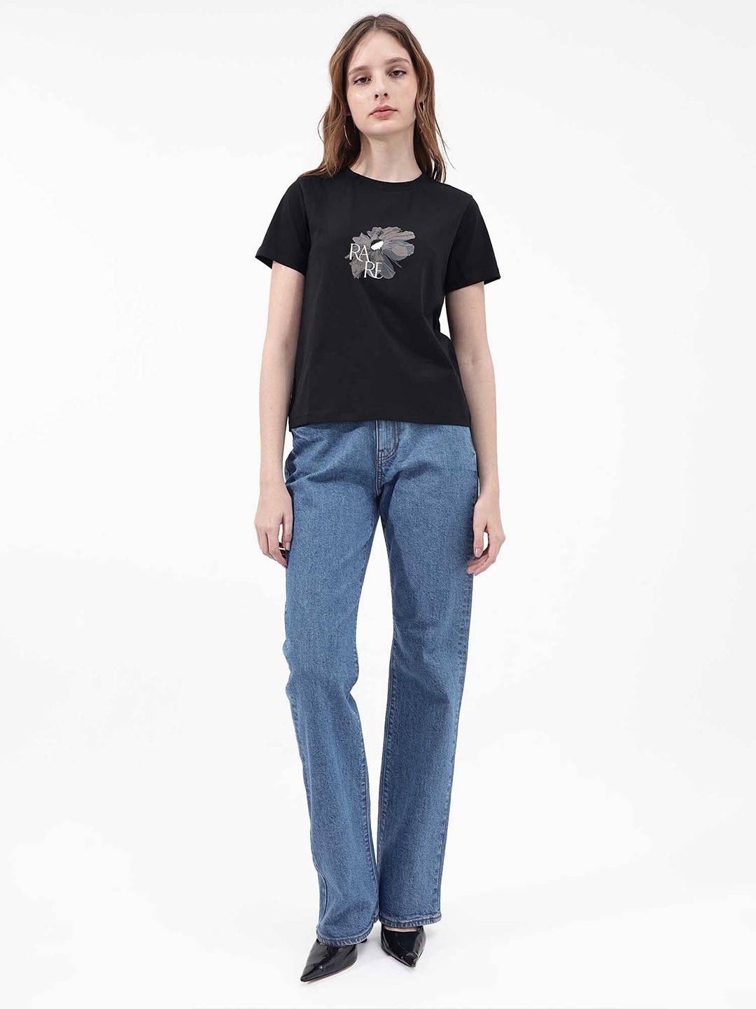 RAREISM Graphic Printed Cotton T-shirt