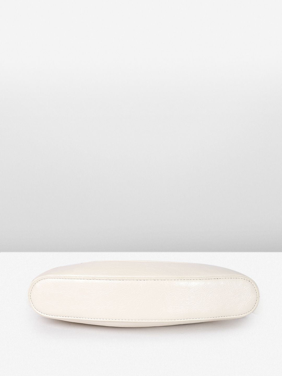 DressBerry Textured Half Moon Shoulder Bag with Bow Detail