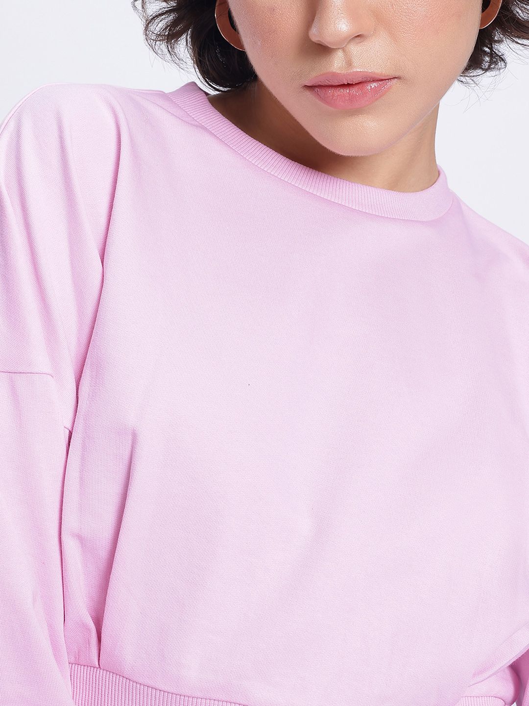 DressBerry Drop-Shoulder Crop Sweatshirt