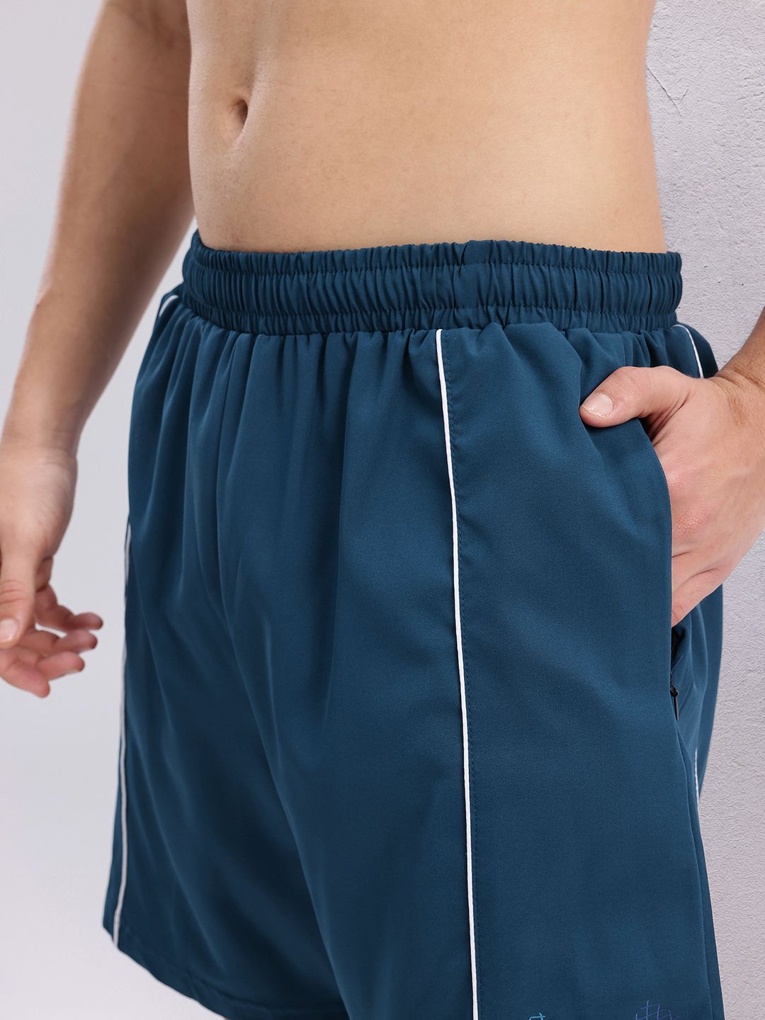 HRX by Hrithik Roshan Men Brand Logo Print Paneled Training Shorts