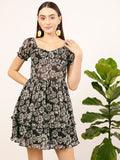 STREET 9 Floral Printed Fit & Flare Dress