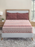 MYTRIDENT Adam Soft Comfort Fitted 210TC King Pure Cotton 1 Fittedsheet with 2 Pillow Covers
