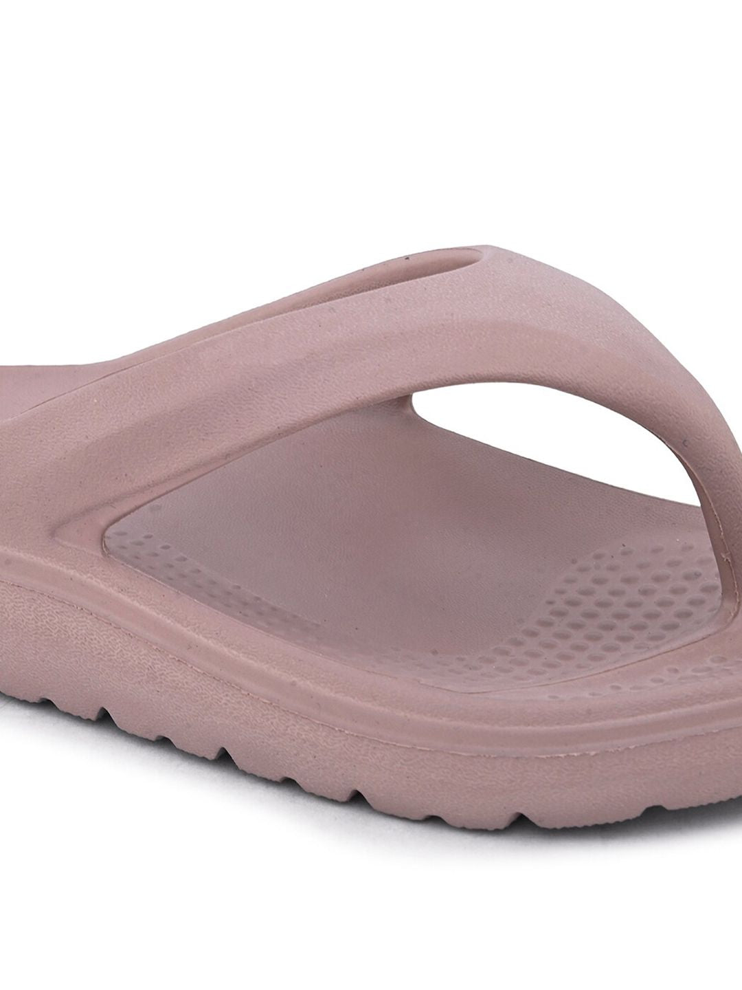 HRX by Hrithik Roshan Women Peach-Coloured Rubber Thong Flip-Flops
