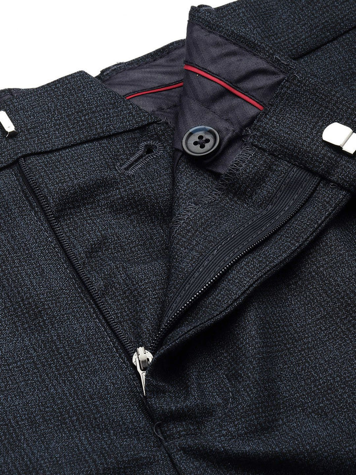 Raymond Men Checked Slim Fit Formal Trousers