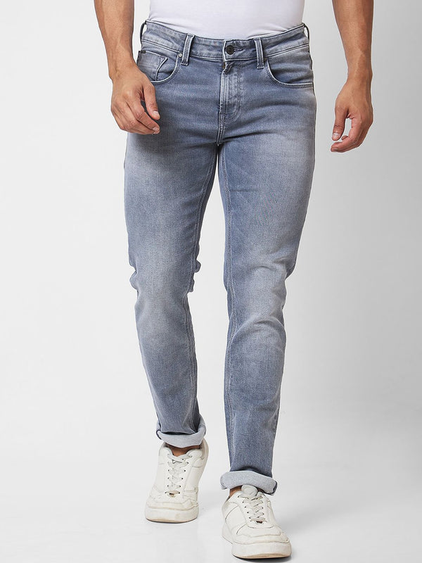 SPYKAR Men Skinny Fit Low-Rise Heavy Fade Cotton Jeans