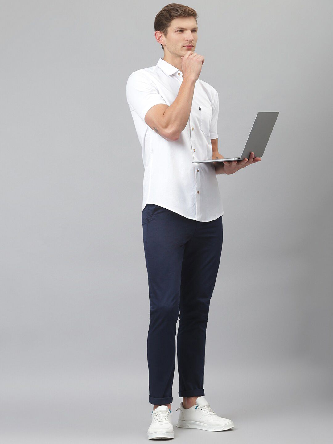 Thomas Scott Spread Collar Slim Fit Pure Cotton Shirt