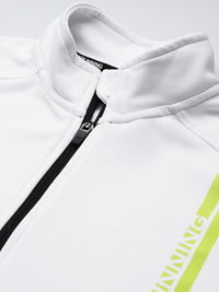 HRX by Hrithik Roshan Striped Detail Rapid-Dry Running Zip-Up Tracksuit