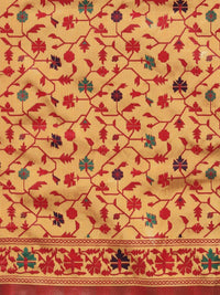 Saree mall Golden & Red Woven Design Banarasi Saree