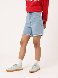 DressBerry Women Street Cool Frayed Denim Shorts