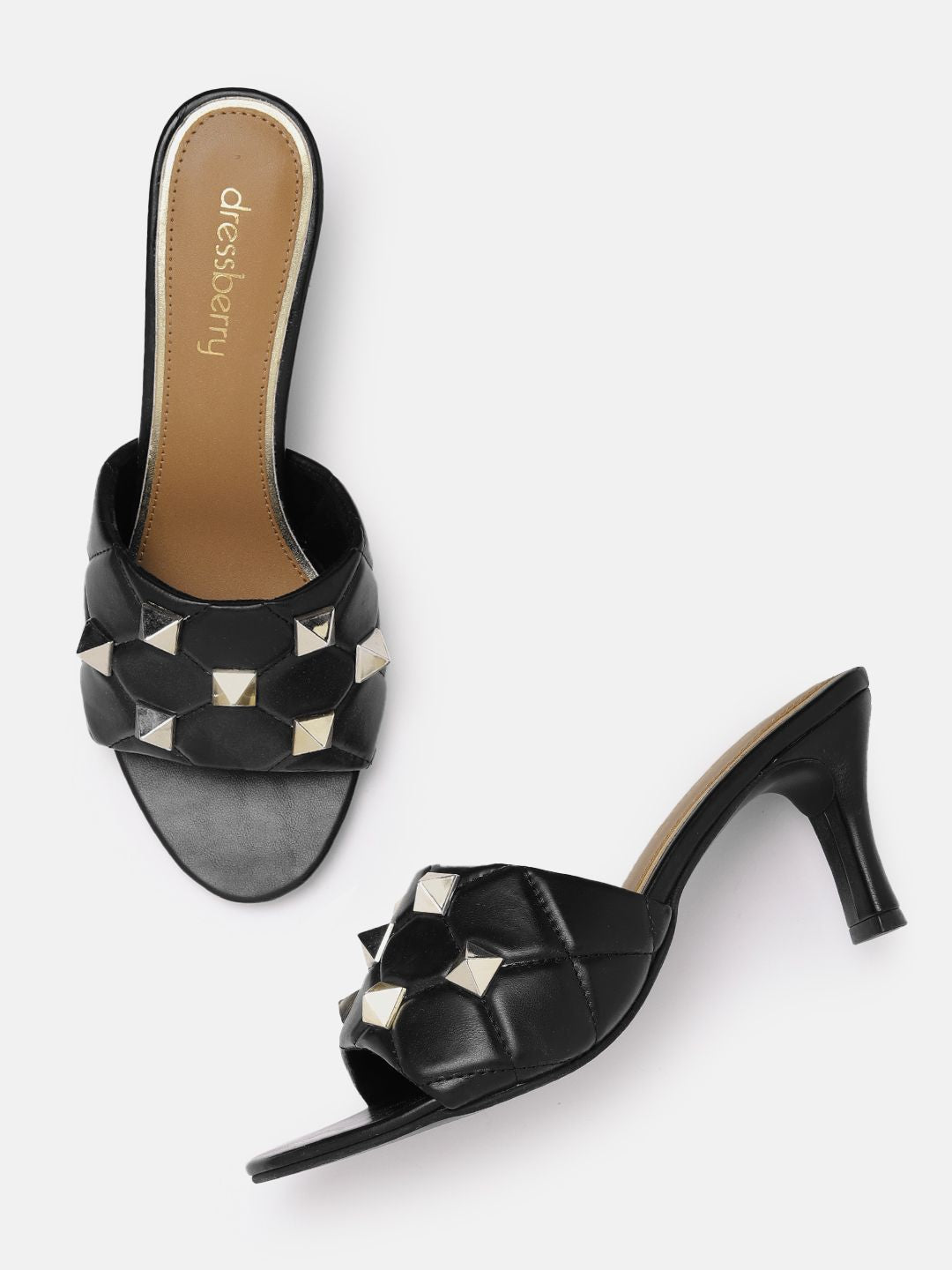 DressBerry Studded Block Heels