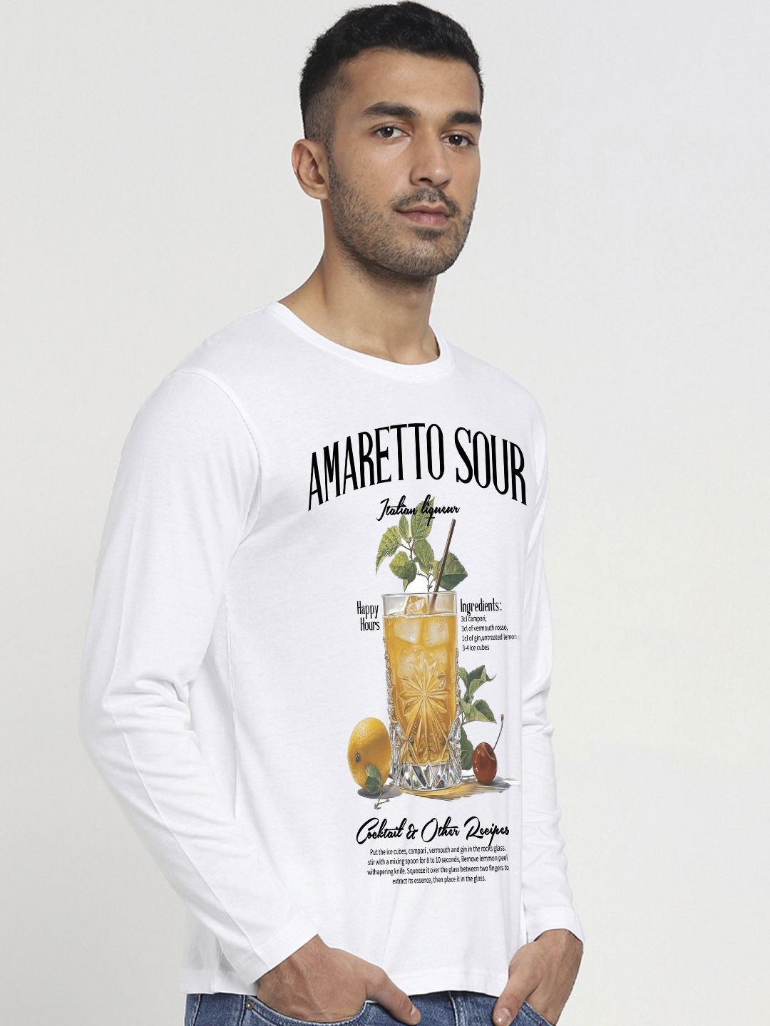Bewakoof Men Graphic Printed Long Sleeves Pure Cotton T-shirt