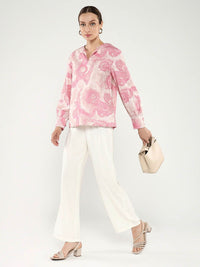 RAREISM Ethnic Printed Round Neck Cotton Top