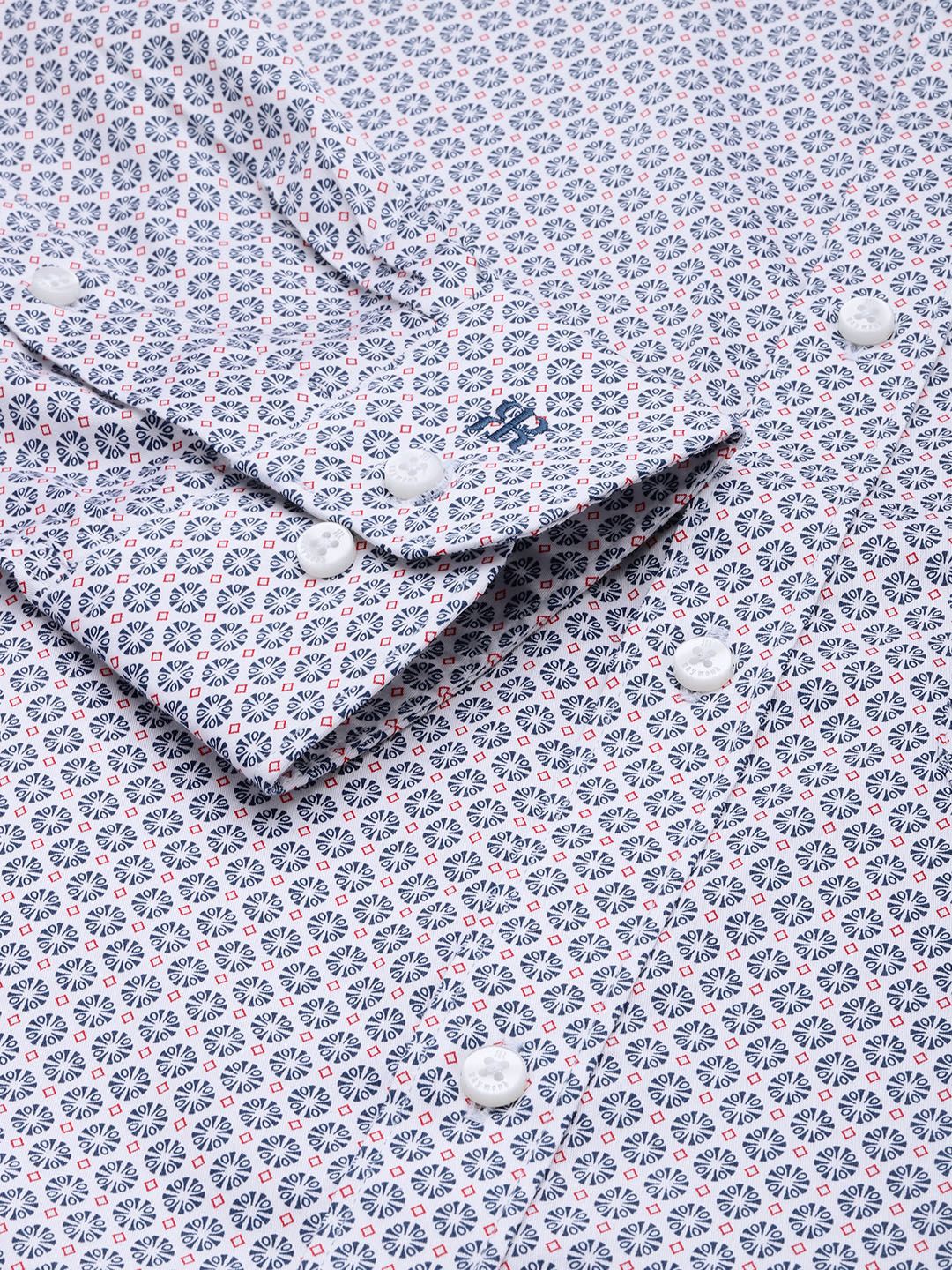 Raymond Pure Cotton Slim Fit Opaque Printed Formal Shirt
