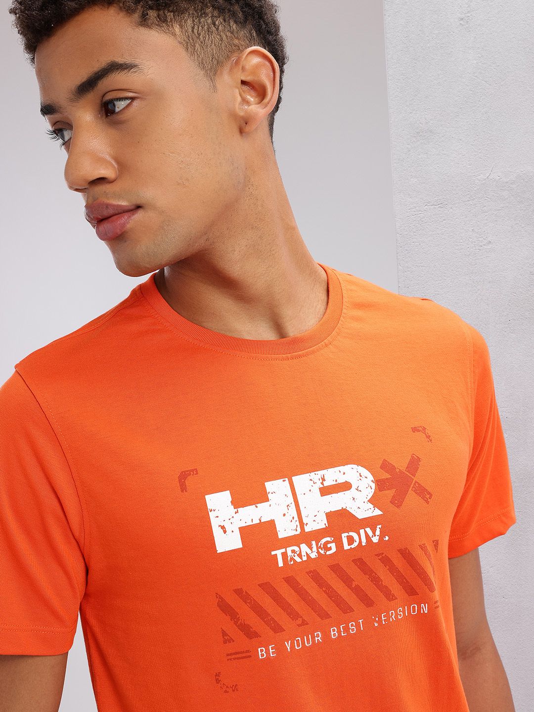 HRX by Hrithik Roshan Brand Logo Printed Training T-shirt