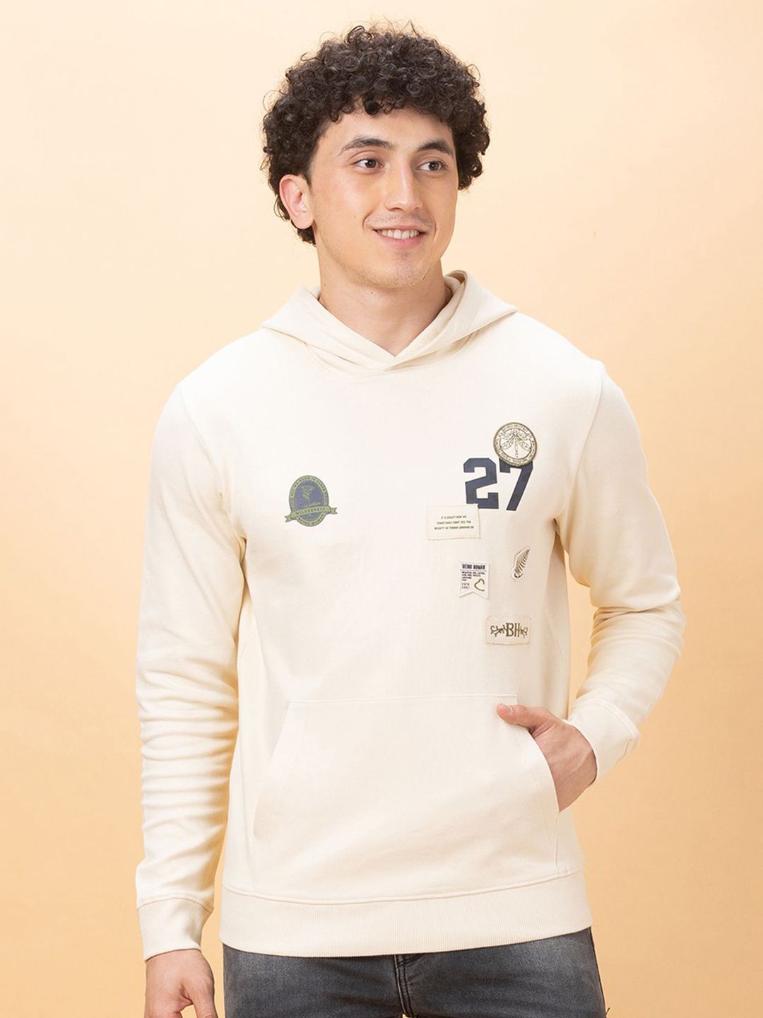 Being Human Printed Hooded Sweatshirt