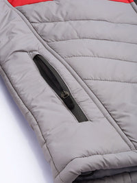 The Indian Garage Co Men Colourblock Puffer Jacket with Detachable Hood