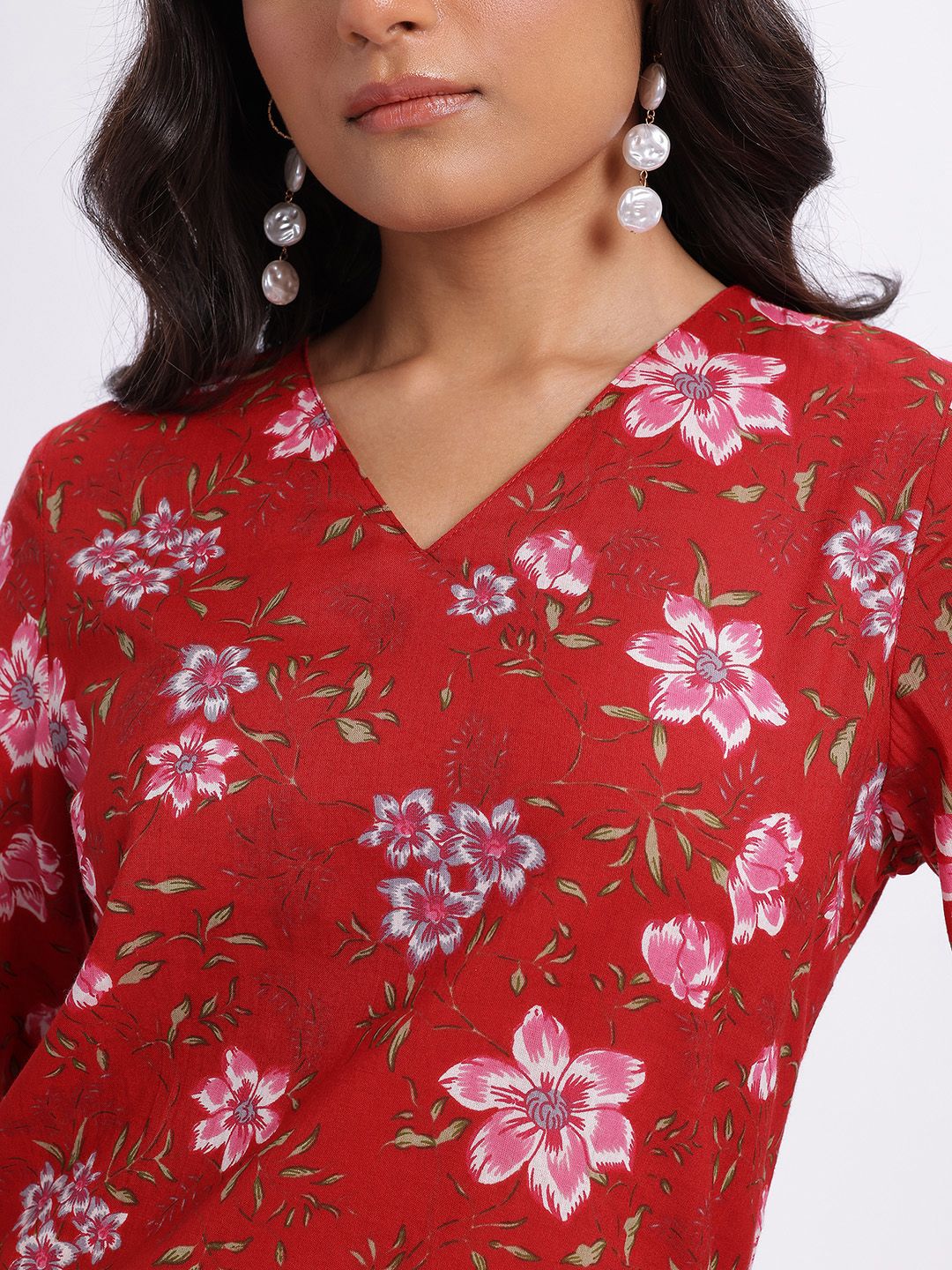 Anouk Women Indie Floral Pure Cotton Kurta with Trousers & Dupatta