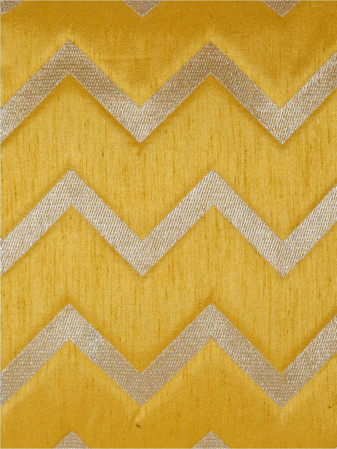 HOSTA HOMES Yellow & Gold-Toned Set of 2 Geometric Square Cushion Covers