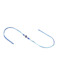 NVR Unisex Set of 2 Blue Evil Eye Artificial Beads Thread Rakhi with Roli Chawal