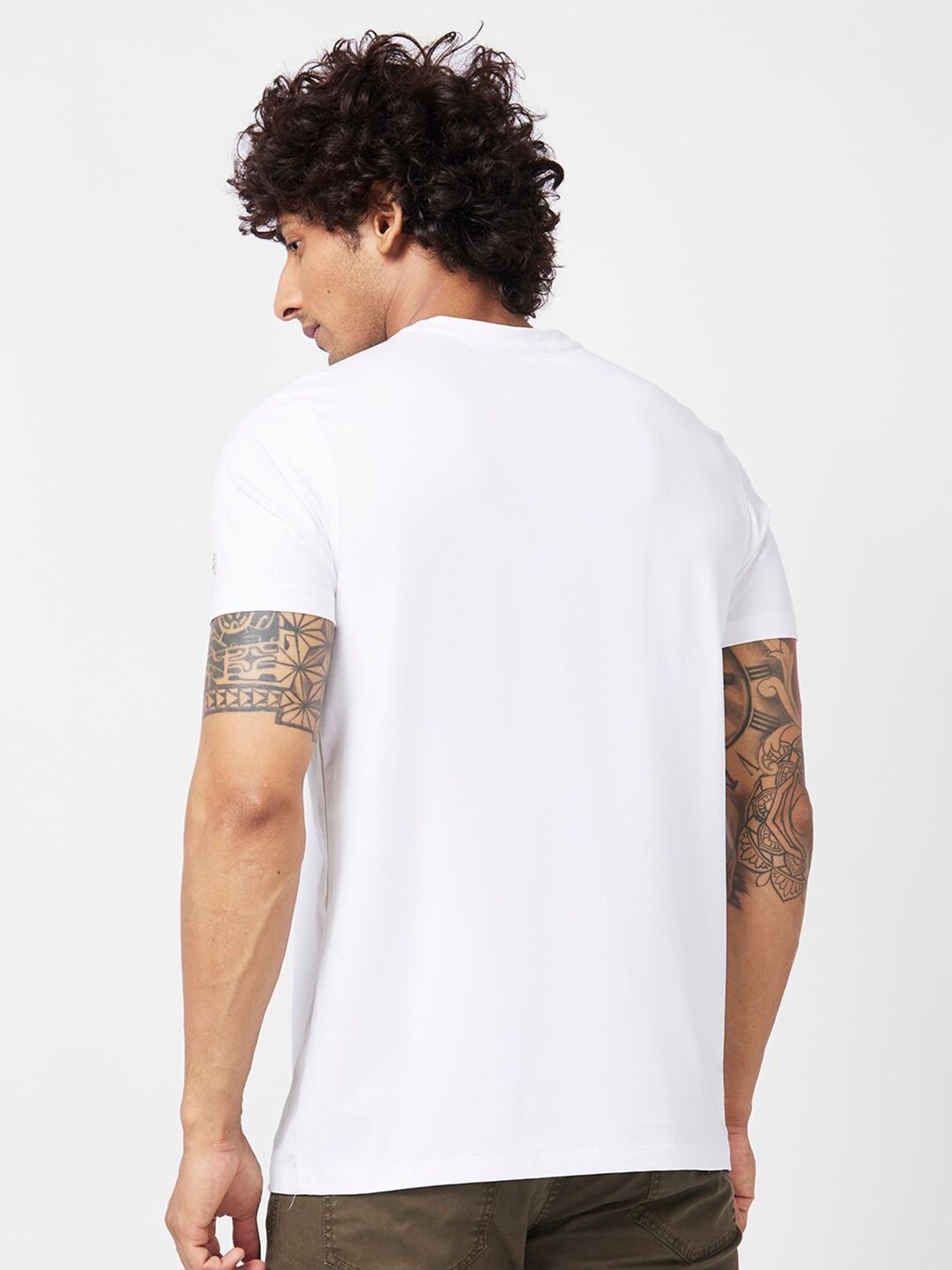 SPYKAR Typography Printed Slim Fit Cotton T-shirt