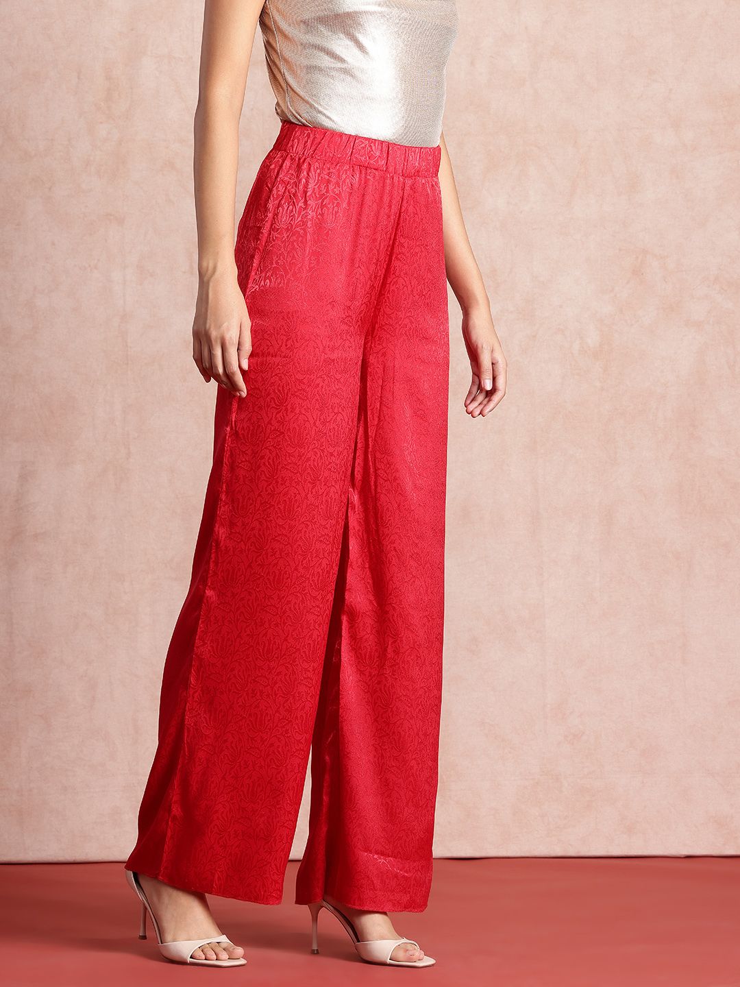 all about you Women Floral High-Rise Trousers