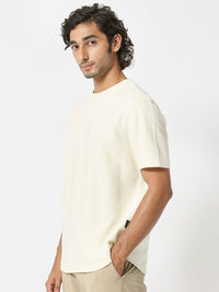 RARE RABBIT Men Buenos Round Neck Slim Fit Cotton T-Shirt