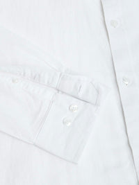 Thomas Scott Plus Size Premium Mandarin Collar Roll-Up Sleeves Cotton Linen Casual Shirt