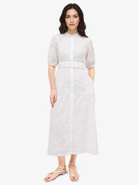 RAREISM Embroidered Mandarin Collar Maxi Dress