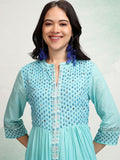 Vishudh Embroidered Ethnic Tiered Maxi Dress