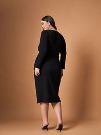 SASSAFRAS Curve Midi Dress