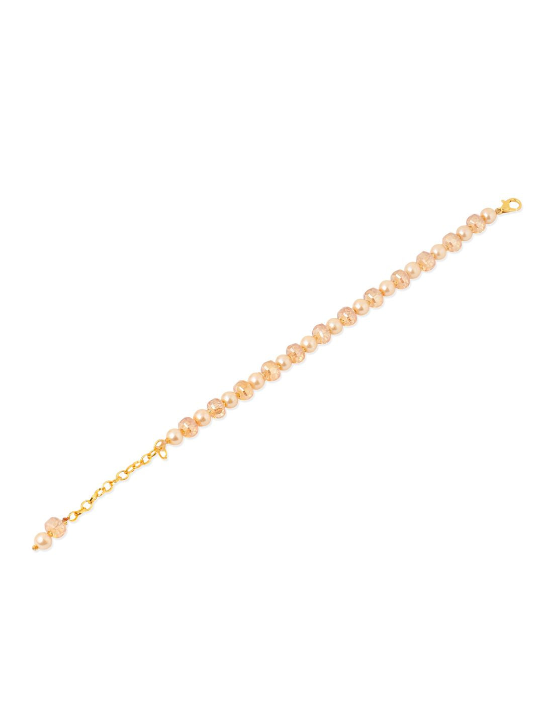 NVR Women Gold Toned Artificial Beads Wraparound Rakhi with Roli Chawal Chandan & Mishri