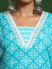 Varanga Women Printed Regular Kurta with Trousers & With Dupatta