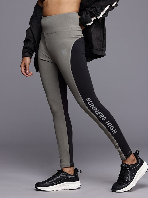 HRX by Hrithik Roshan Women Run On Cloudstrail Colorblocked Rapid Dry Running Tights