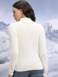 Tokyo Talkies Ribbed Acrylic Pullover