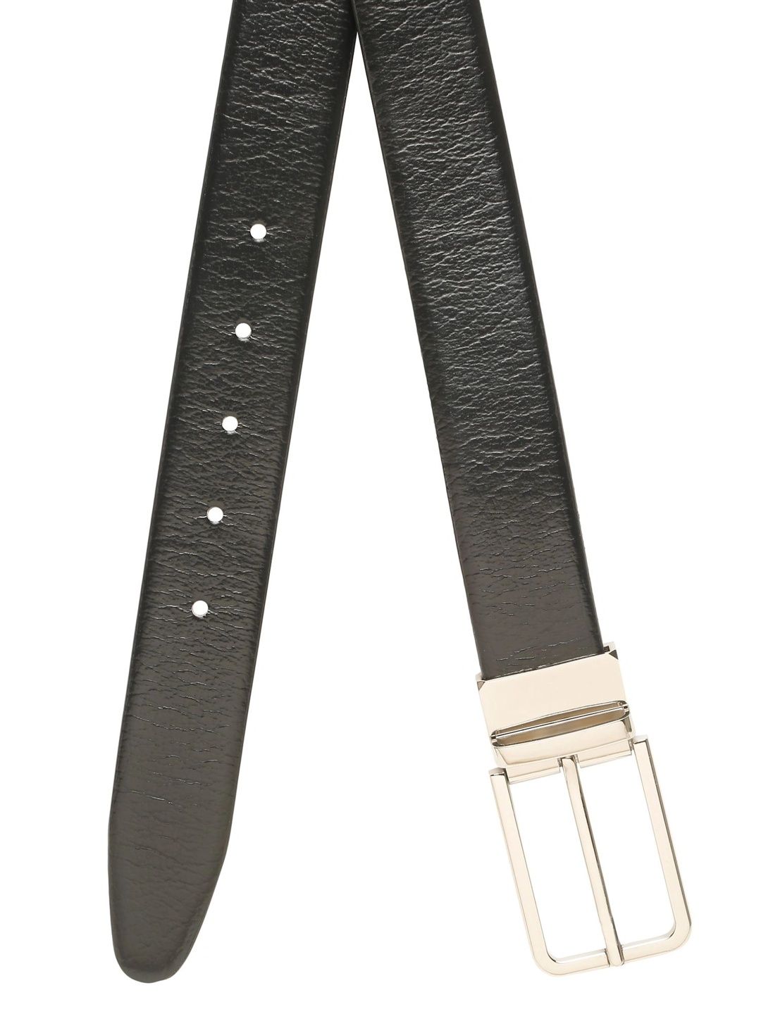 Teakwood Leathers Men Textured Leather Reversible Belt