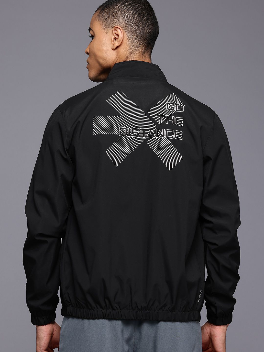 HRX by Hrithik Roshan Brand Logo Print Running Jacket