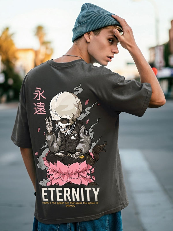 Bewakoof Anime Graphic Printed T-shirt Bersaiz Besar
