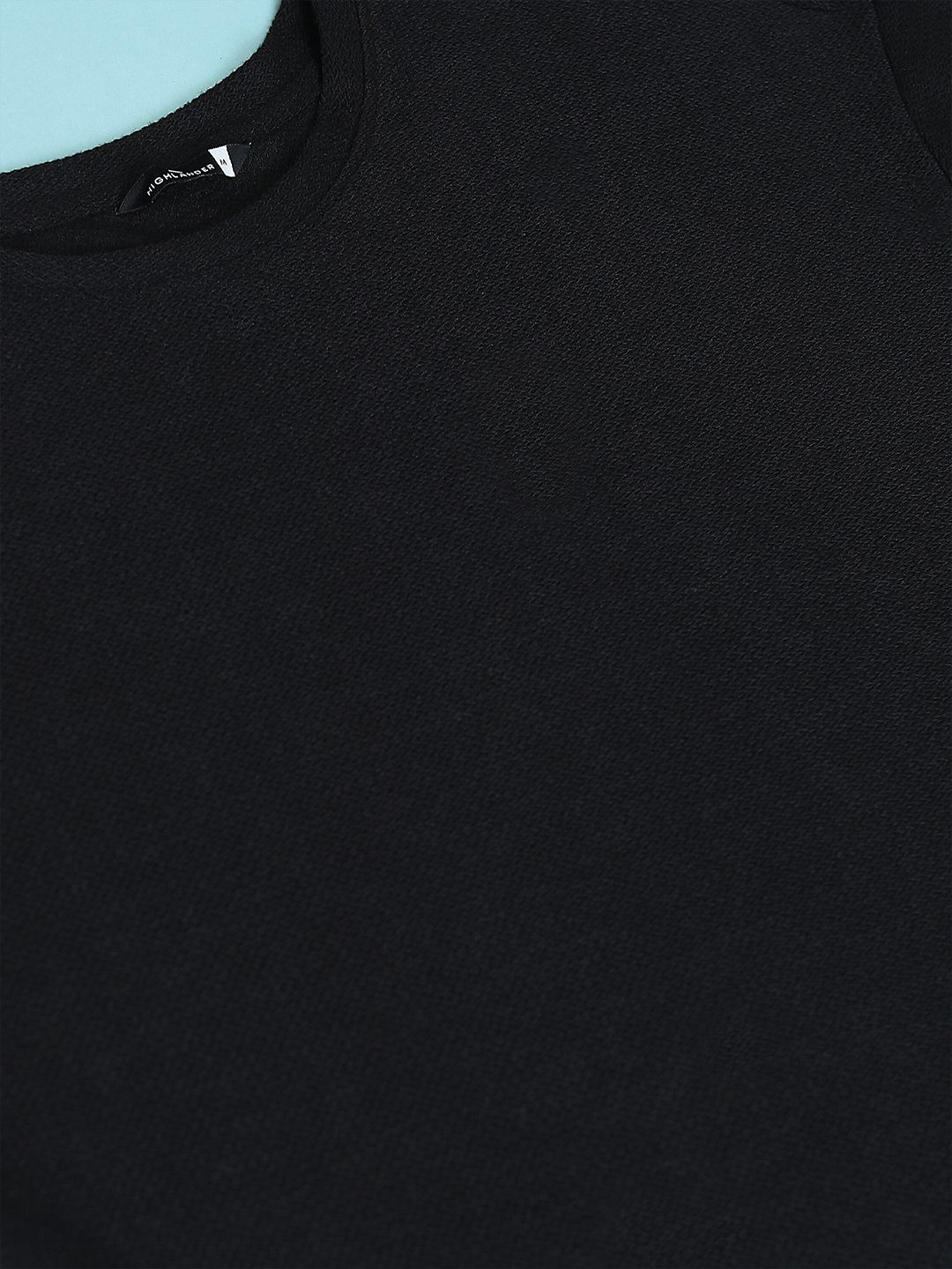 HIGHLANDER Drop-Shoulder Sleeves Oversized Popcorn structured T-shirt