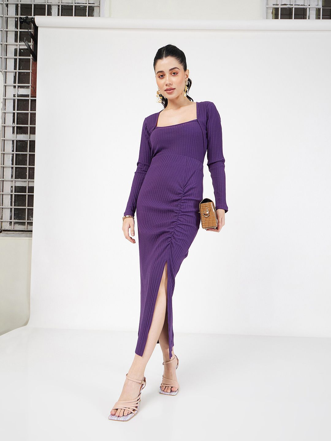 SASSAFRAS Square Neck Ribbed Top