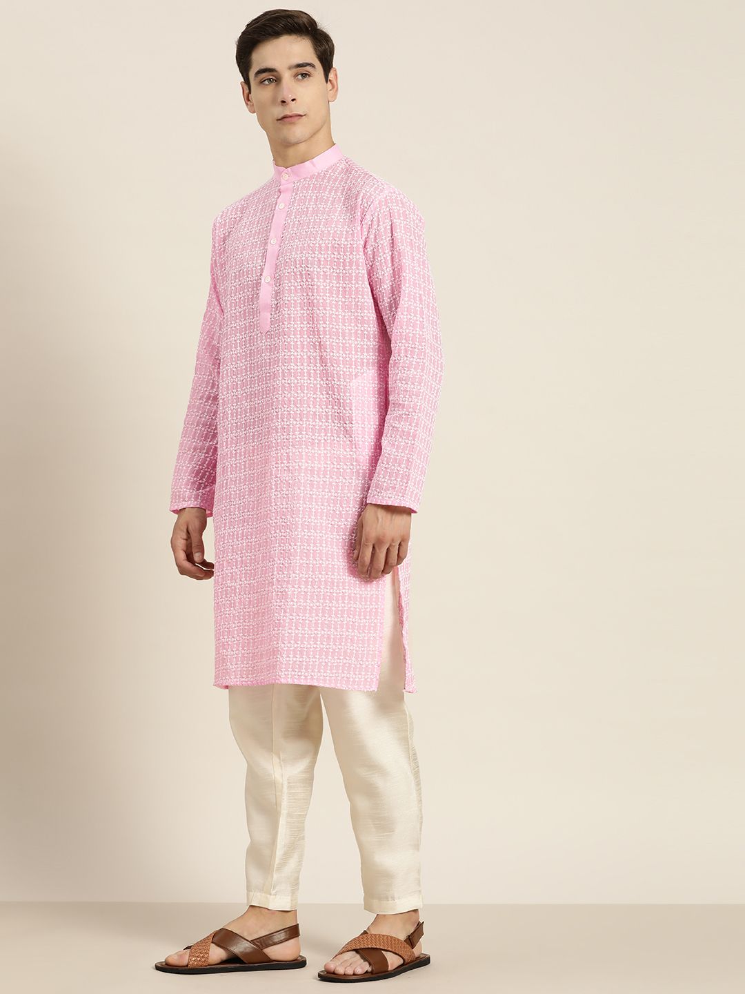 SOJANYA Men Quirky Embroidered Thread Work Kurta