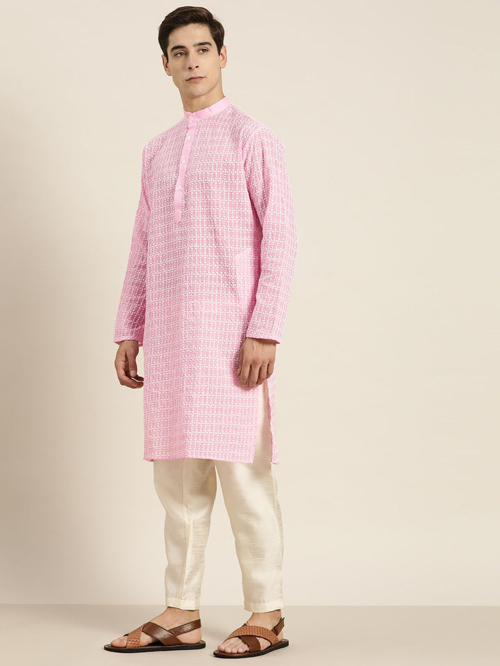 SOJANYA Kurta Kerja Benang Sulam Lelaki Unik